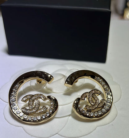 Luxury Earrings- CC Gold Spiral