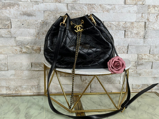 Mirror Bags-  CC Black Bucket Bag