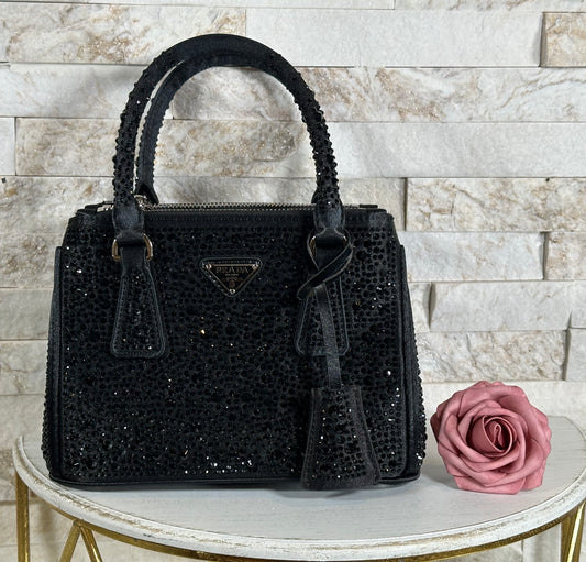 Mirror Bags- Black Pra Galleria Satin Bag