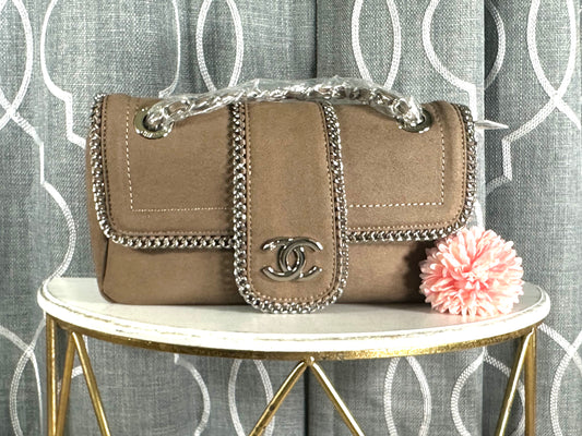 Mirror Bags- CC Light Brown Suede