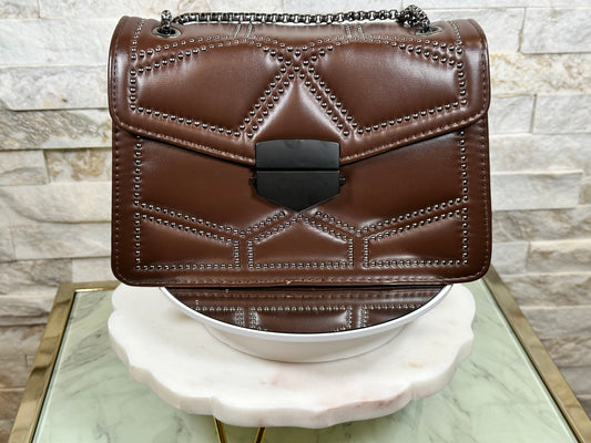 29 Studded Brown Bag