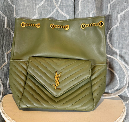 Clearance- YS Olive Drawstring Bagpack