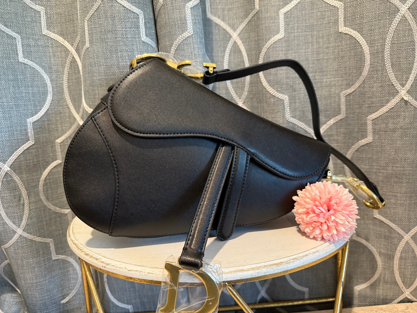 Mirror Bags- CD Black Saddle Bag