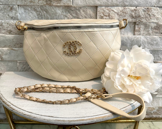 MB Cream White CC Small Crossbody Bag