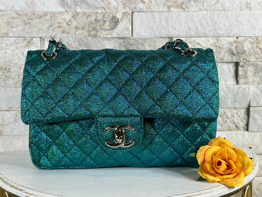 Fall New Arrivals- Mirror Bags- Green CC Party Bag