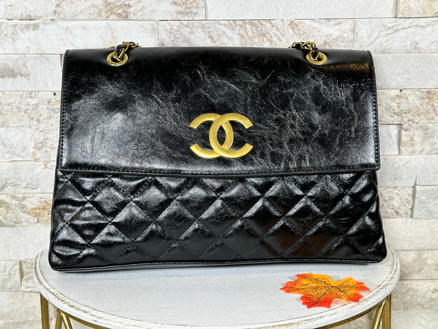 Fall New Arrivals- Mirror Bags- Black CC Handbag