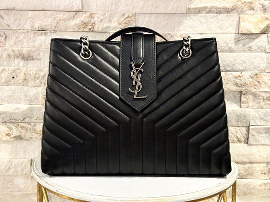 Mirror Bag- YS Chevon- Black