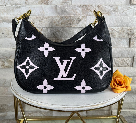 Mirror Bags- Black and Pink Lulu Hobo Bag