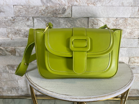 29 Lime Green Buckle Bag