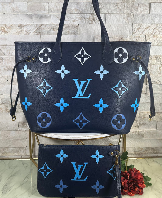 Fall Mirror- Blue Lulu Tote