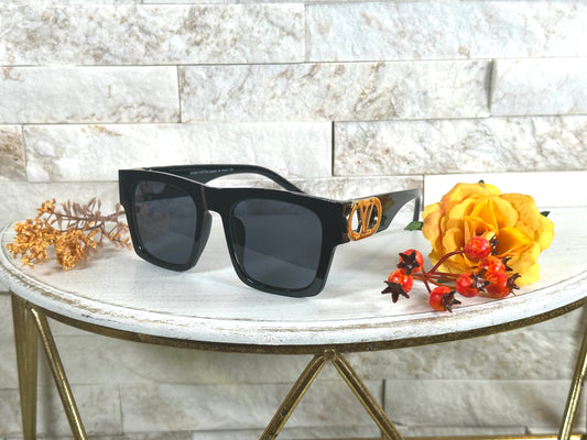 Fall Sunglasses- Black and Gold Lulu