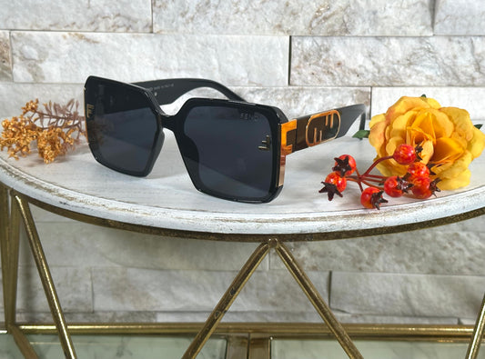 Fall Sunglasses- Black and Gold Fen Fen