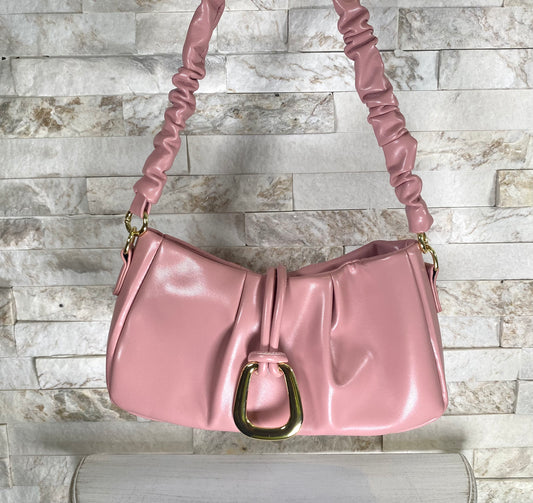 Soft Leather Scunchie Shoulder Bag