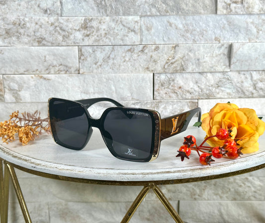 Fall Sunglasses- Black and Gold Lulu