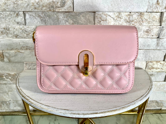 Pink Quilted Handbag