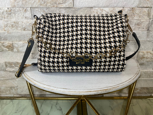 Houndstooth Shoulder Bag