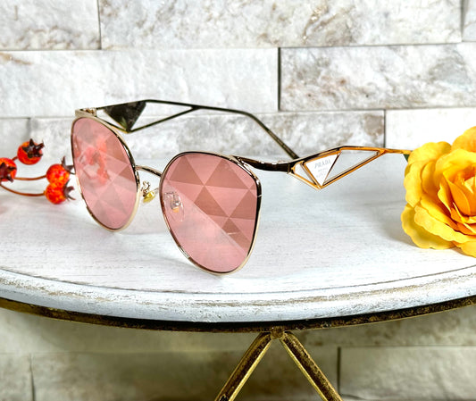 Fall Sunglasses- Pra Pink Triangle