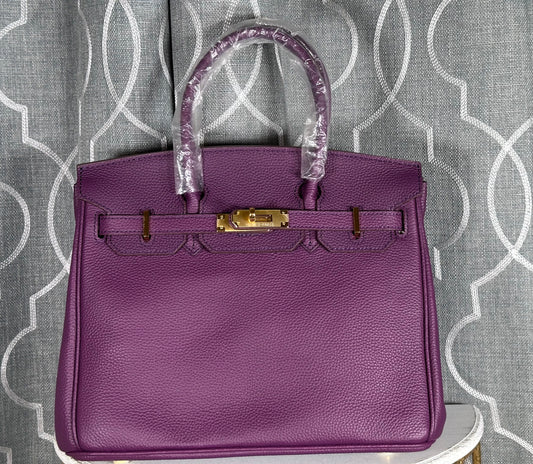 Mirror Bag- H BK in Purple