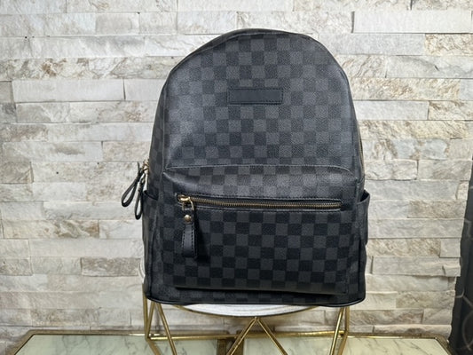 Lulu Black Checker Bag Pack