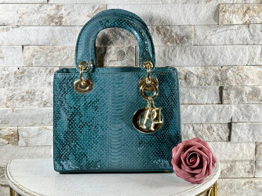 Snake Skin Design Teal Lady D Inspired Bag