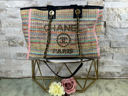 Rainbow Woven CC Tote