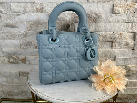 Dusty Blue Lady D Inspired Bag