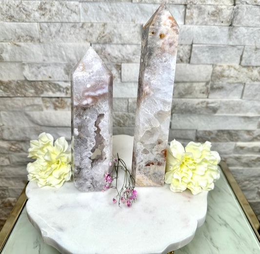 Flower Agate Tower Set 1