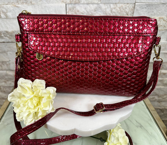 Glossy Crossbody/Wristlet Bag