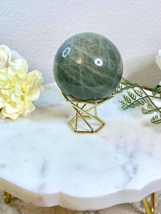 Green Moonstone Sphere 1